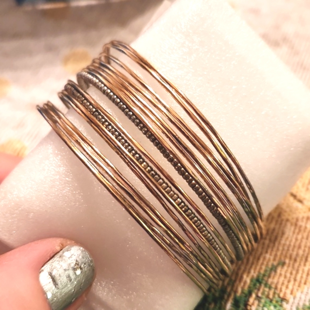 Rhett cuff-Stella & Dot boxed two toned cuff